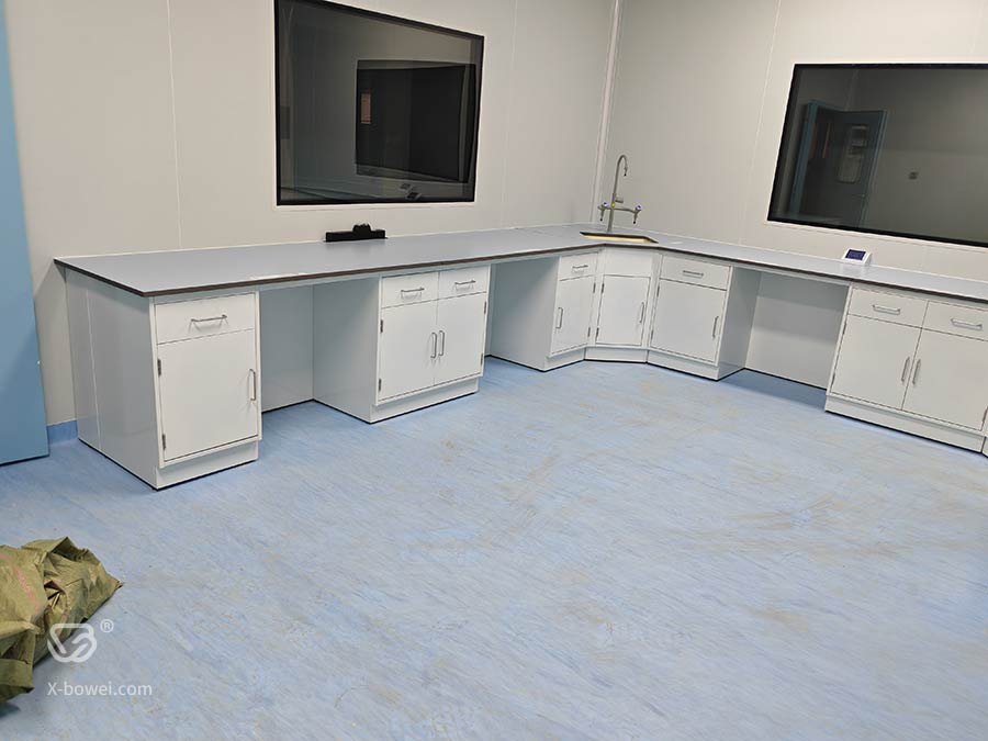 湖北宜昌实验台安装-边台、三联水龙头+pp中水槽